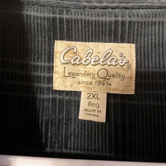 Cabela’s legendary quality buttonup velvet corduroy plaid texture shirt 2xL - Picture 3 of 5
